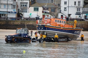 St Ives Lifeboat being Recovered