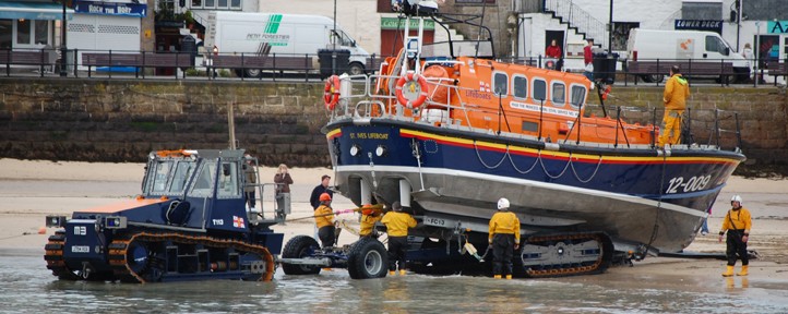 St Ives Lifeboat being Recovered