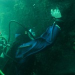 A Diver takes a Photograph (photo John Collins)