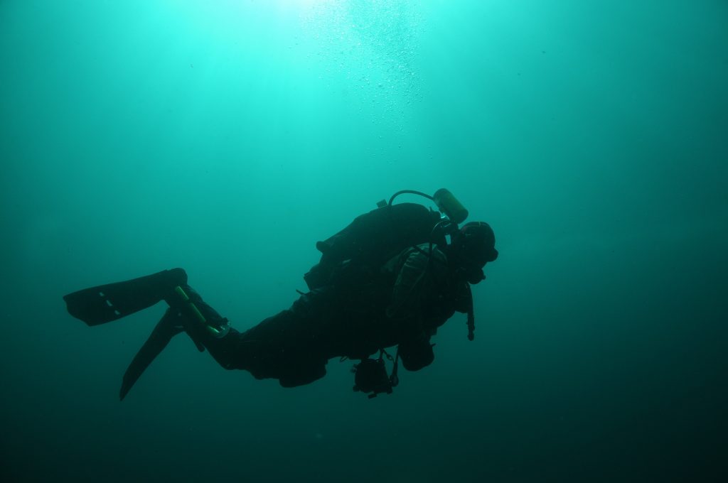 Diver-Green-Water